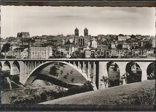 Pirmasens Ansicht mit Hindenburgbruecke Kirche Kat. Pirmasens