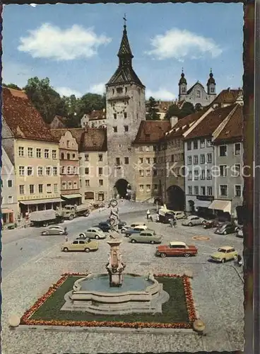 Landsberg Lech Hauptplatz Marienbrunnen Schmalztor Kat. Landsberg am Lech