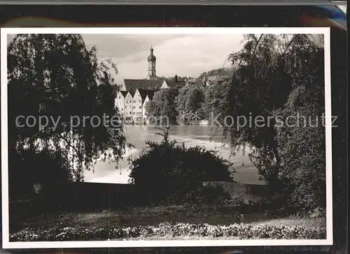 Landsberg Lech Uferpartie am Lech Kat. Landsberg am Lech