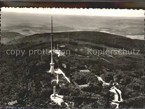 Dannenfels Donnersberg Gipfel Ludwigsturm Fernsehturm Luftkurort Fliegeraufnahme Kat. Dannenfels