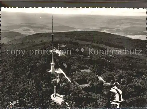 Dannenfels Donnersberg Gipfel Ludwigsturm Fernsehturm Luftkurort Fliegeraufnahme Kat. Dannenfels