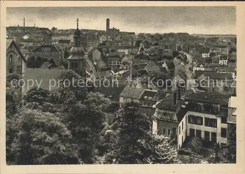 Pirmasens Blick ueber die Altstadt Kupfertiefdruck Kat. Pirmasens