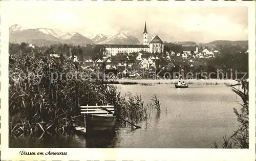 Diessen Ammersee Uferpartie am See Schloss Alpen Kat. Diessen a.Ammersee