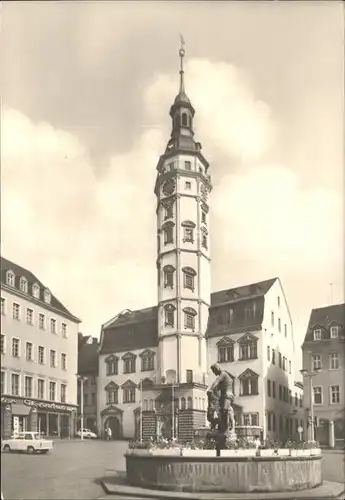 Gera Rathaus mit Marktbrunnen Kat. Gera