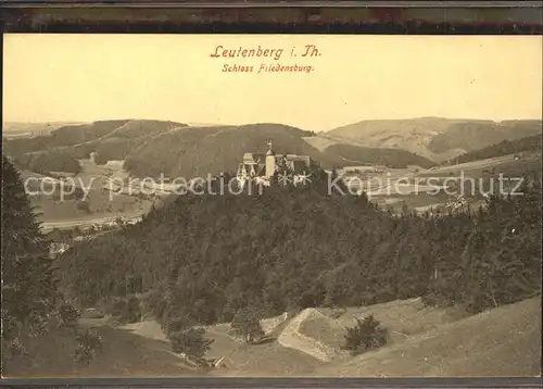 Leutenberg Thueringen Panorama mit Schloss Friedensburg Kat. Leutenberg