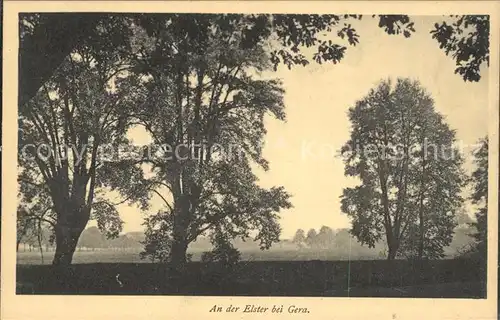 Gera Partie an der Elster Landschaftsbild Bund Heimatschutz Landesverein Reuss Kat. Gera