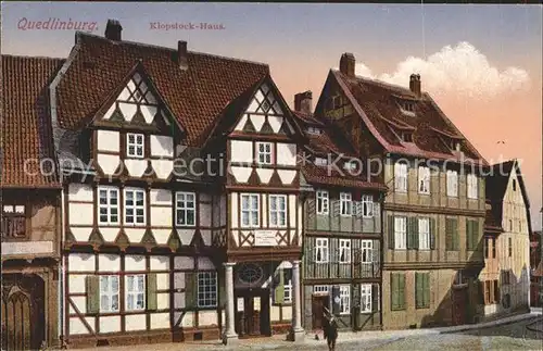 Quedlinburg Klopstock Haus Geburtshaus Dichter Klopstock Kat. Quedlinburg