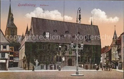 Quedlinburg Rathaus Kirchturm Kat. Quedlinburg