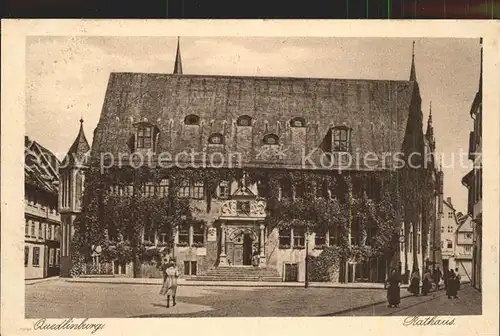 Quedlinburg Rathaus Kupfertiefdruck Kat. Quedlinburg
