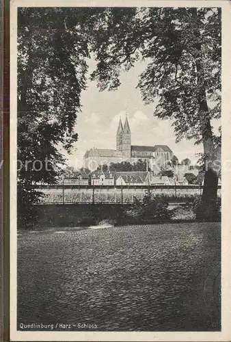 Quedlinburg Blick zum Schloss Kat. Quedlinburg