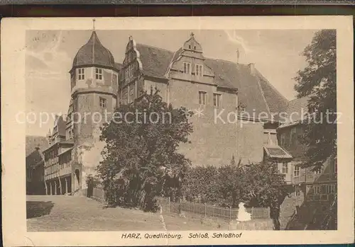 Quedlinburg Schloss Schlosshof Kat. Quedlinburg