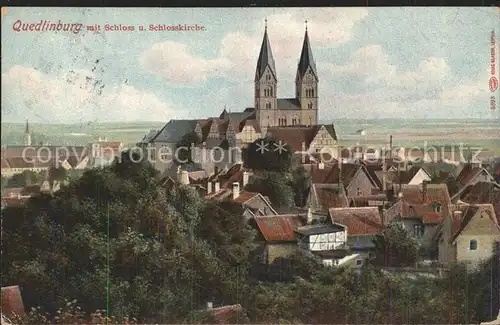 Quedlinburg mit Schloss und Schlosskirche Kat. Quedlinburg