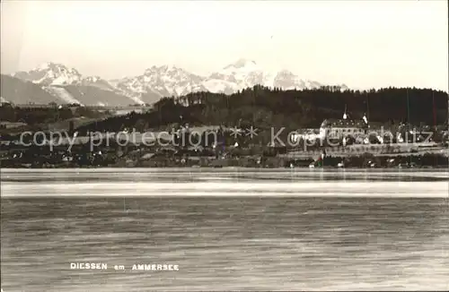 Diessen Ammersee Ansicht vom See aus Alpen Kat. Diessen a.Ammersee