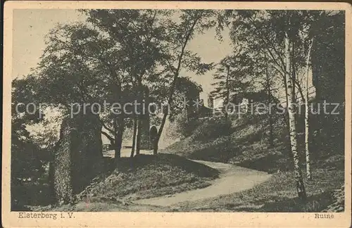 Elsterberg Vogtland Ruine Eingang zur oberen Burg mit Pallas Kat. Elsterberg Vogtland