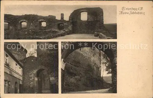 Elsterberg Vogtland Ruine Lobdaburg Kupfertiefdruck Kat. Elsterberg Vogtland