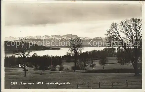 Unterschondorf Blick auf die Alpenkette Kat. Schondorf a.Ammersee