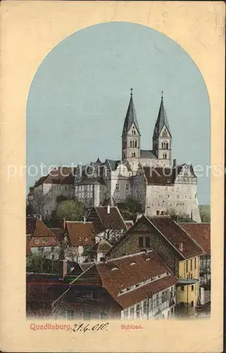 Quedlinburg Schloss mit Dom Bahnpost Kat. Quedlinburg