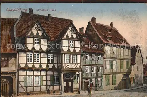 Quedlinburg Dichter Klopstock Geburtshaus Kat. Quedlinburg