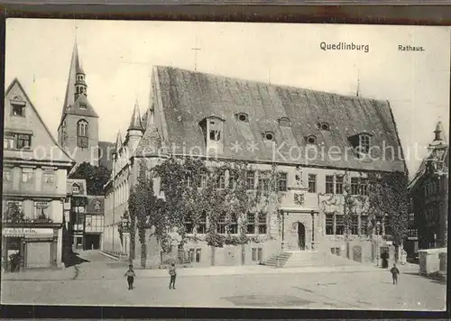 Quedlinburg Rathaus Kirchturm Kat. Quedlinburg