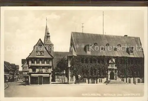 Quedlinburg Rathaus und Marktplatz Kat. Quedlinburg