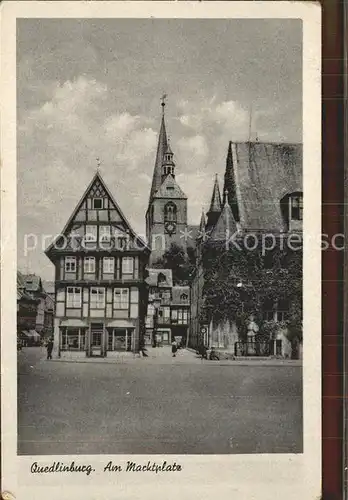 Quedlinburg Marktplatz Kirche Kat. Quedlinburg