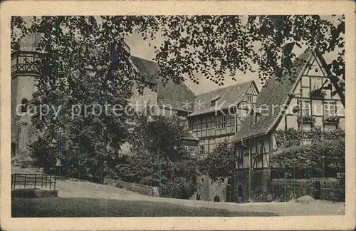 Quedlinburg Schlosshof mit Domkrug Gasthaus Kat. Quedlinburg