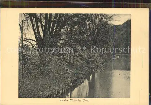 Gera Partie an der Elster Landschaftsbild Bund Heimatschutz Landesverein Reuss Kat. Gera