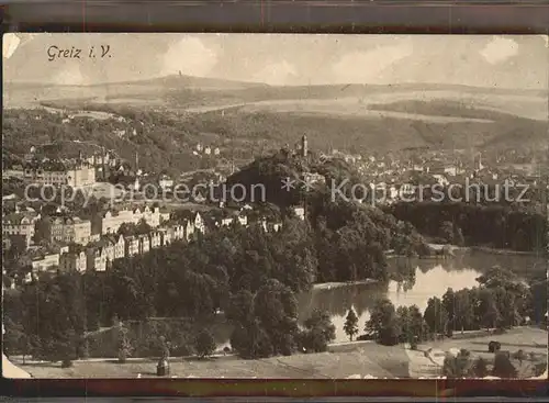 Greiz Thueringen Panorama Kat. Greiz