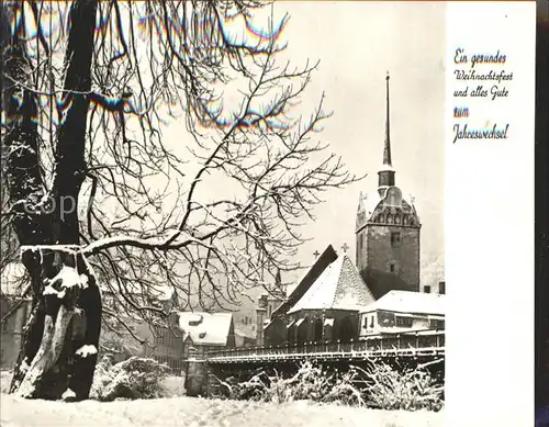 Gera Kirche Winterimpressionen Weihnachtskarte Neujahrskarte Kat. Gera