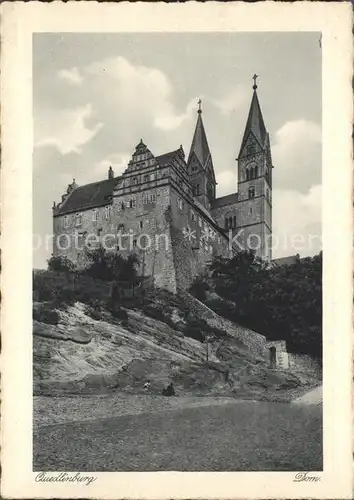 Quedlinburg Schloss und Dom Kupfertiefdruck Kat. Quedlinburg