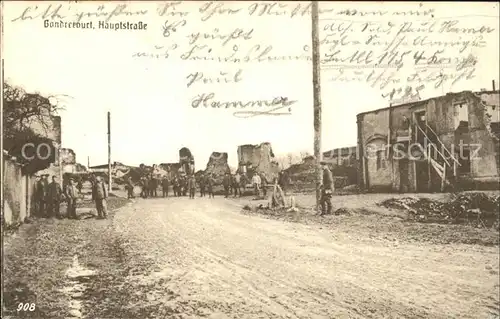 Gondrecourt le Chateau Hauptstrasse zerstoerte Haeuser Soldaten Kat. Gondrecourt le Chateau