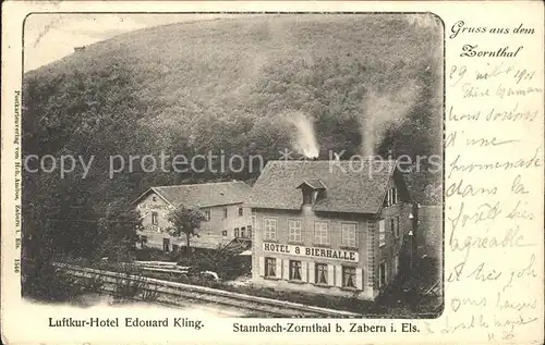 Zabern Saverne Luftkur Hotel Edouard Kling Stambach Zornthal / Saverne /Arrond. de Saverne