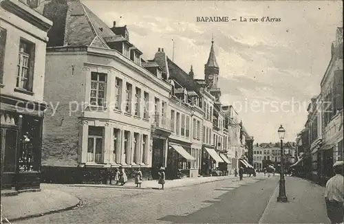 Bapaume La rue d  Arras Kat. Bapaume