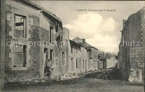 Auberive Langres Strasse nach St Souplet Kat. Auberive