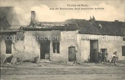 Vieville en Haye nach der Beschiessung durch franzoesische Artillerie Kat. Vieville en Haye