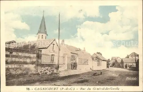 Cagnicourt Rue du General de Gaulle Kat. Cagnicourt