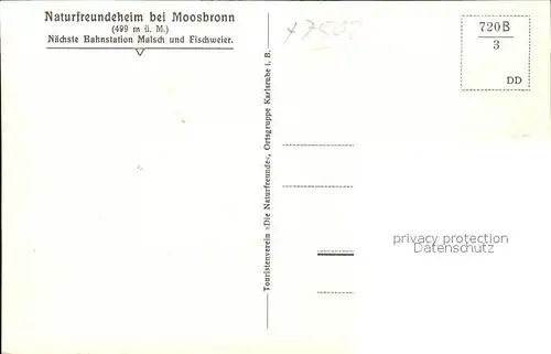 Moosbronn Naturfreundeheim  Kat. Gaggenau
