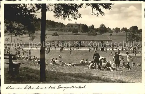 Langensteinbach Karlsbad Schwimm Luft Sonnenbad Kat. Karlsbad