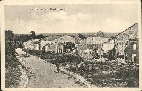 Parroy Zerschossenes Dorf 1.WK Kat. Parroy