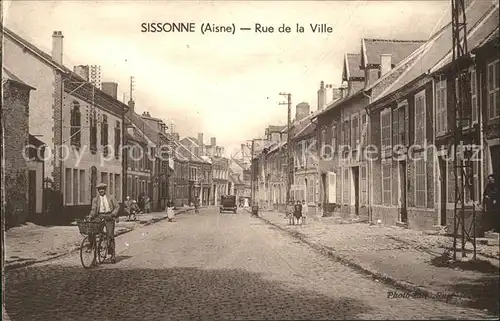Sissonne Aisne Rue de la Ville Kat. Sissonne