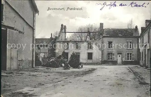 Bazancourt Marne Zerstoerte Haeuser 1. WK Kat. Bazancourt