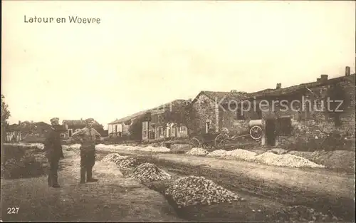 Latour en Woevre zerstoerte Haeuser Soldaten  Kat. Latour en Woevre