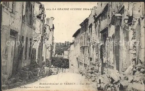 Verdun Meuse La Grande Guerre Bombardement Une Rue Kat. Verdun