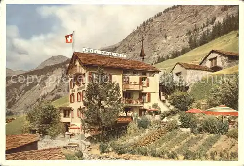 Saas Grund Hotel Pension Monte Rosa / Saas Grund /Bz. Visp