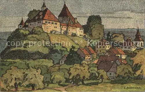 Kyburg Die Burg vom Westen / Kyburg /Bz. Pfaeffikon