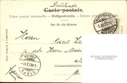 Winterthur Gruss vom Zuercher Kantonalschuetzenfest 1902 / Winterthur /Bz. Winterthur City