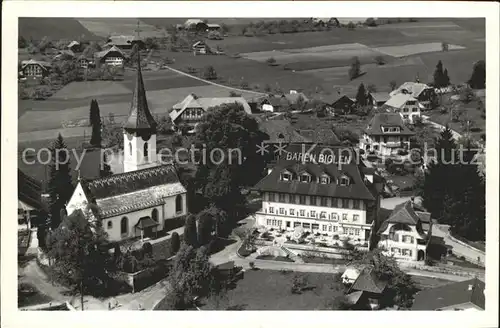 Biglen Fliegeraufnahme Hotel Baeren / Biglen /Bz. Konolfingen