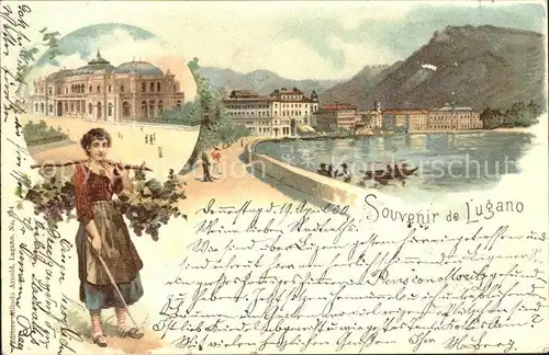 Lugano TI Partie am Ufer / Lugano /Bz. Lugano City