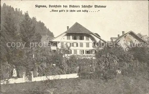 Signau Denkstein des Dichters Schlosser Wiedmer / Signau /Bz. Signau