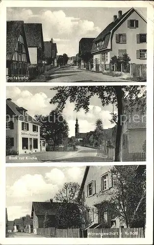 Lahr Schwarzwald Dorfstrasse Kirche Warengeschaeft Boll / Lahr /Ortenaukreis LKR